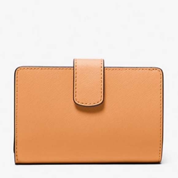 Michael Kors Medium Cross Grain Leather Wallet: Cider, 5.25×3.5×1.25, NWT - Picture 2 of 4